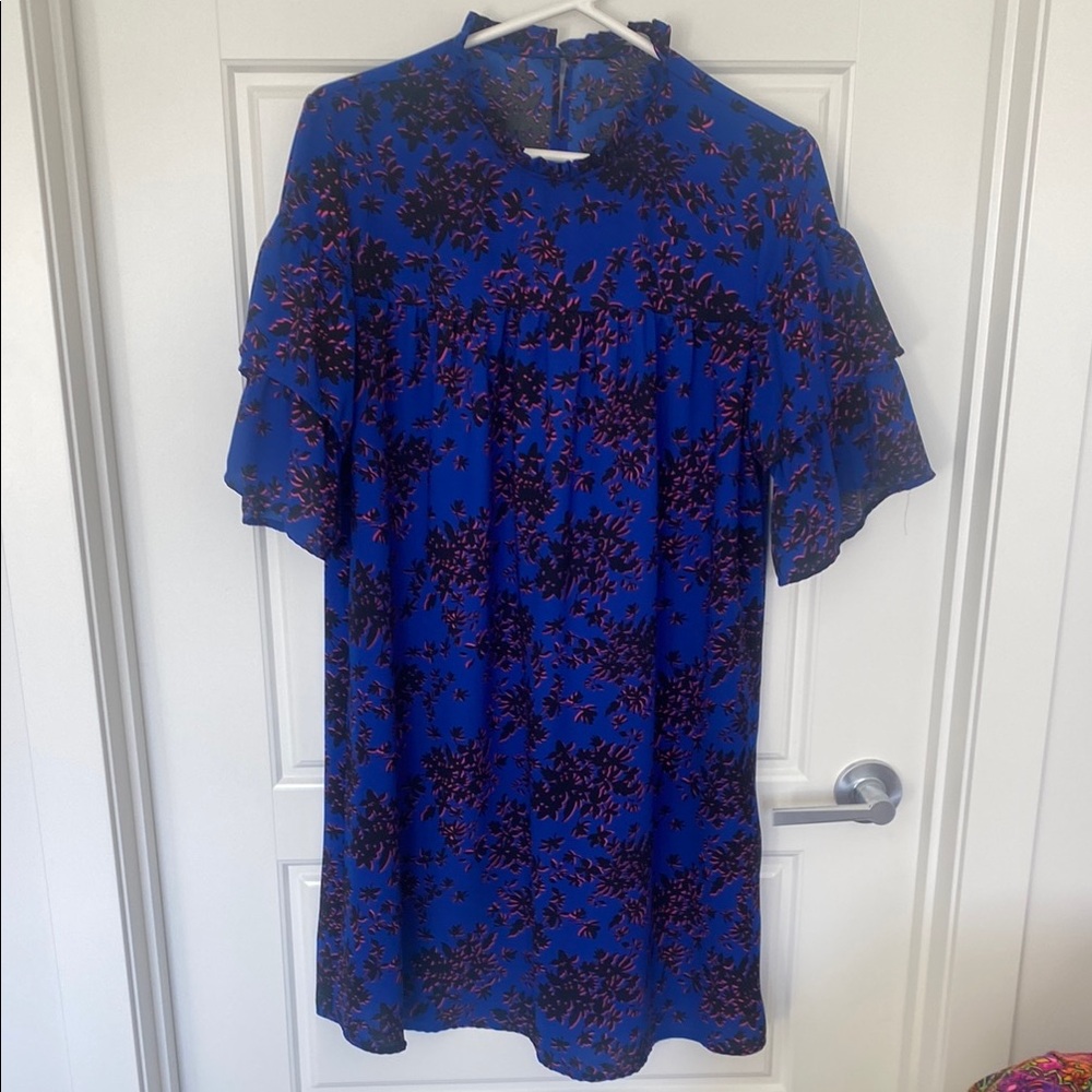 Only Blue and black Floral Mini Dress
